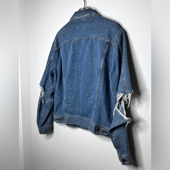 Diesel Distressed Denim Jacket Mens Sz M - Picture 5 of 8